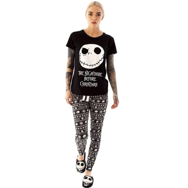 Nightmare Before Christmas Womens/Ladies Jack Skellington Pyjama Set