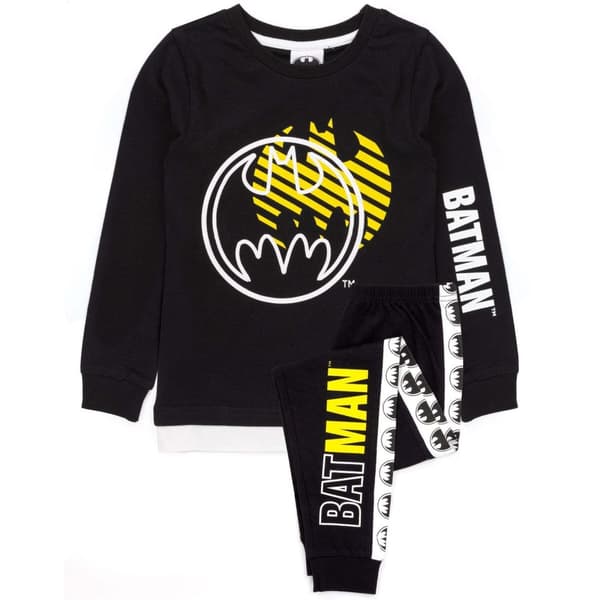 Batman Boys Pyjama Set Black/White/Yellow 6-7 Years