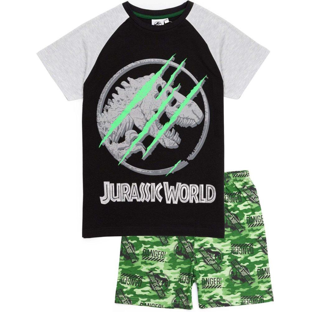 Jurassic World Kort pyjamaset i kamofärg för pojkar