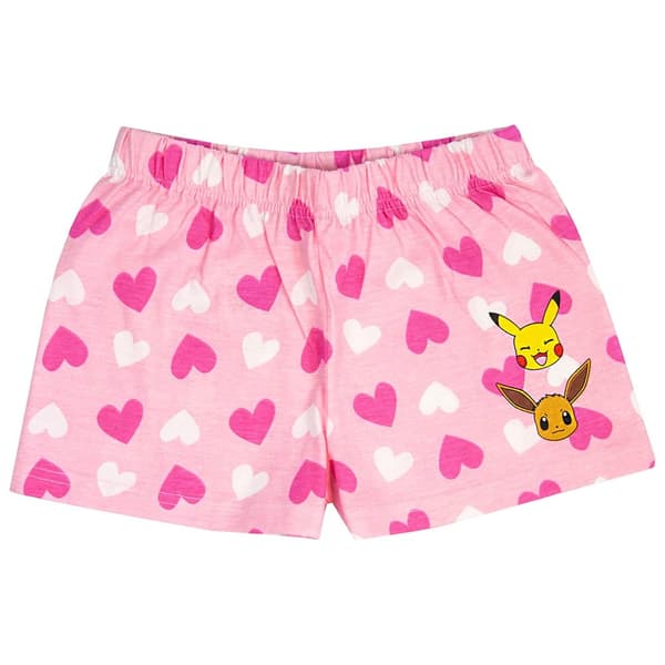 Pokemon Girls Besties Pikachu & Eevee Frill Short Pyjama Set