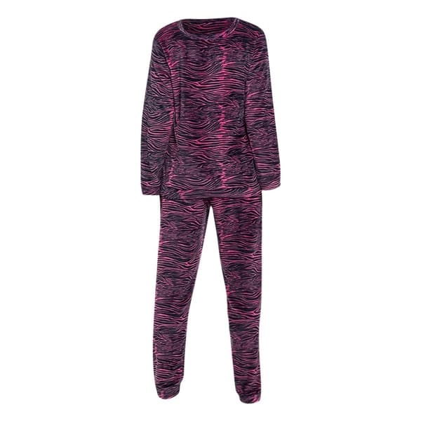 Follow That Dream Womens/Ladies Zebra Print Lounge Set Pink 8-10 UK
