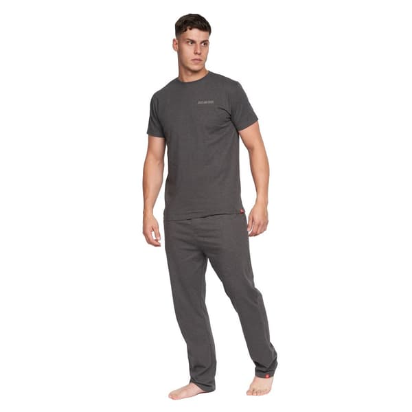 Duck and Cover Mens Gasper Pyjama Set Charcoal XXL