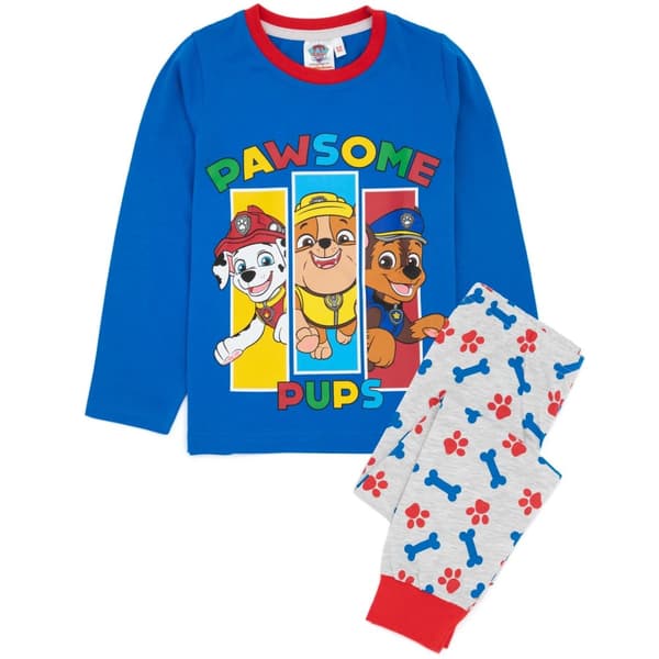 Paw Patrol Childrens/Kids Long-Sleeved Pyjama Set Blue/Grey 2-3 Years