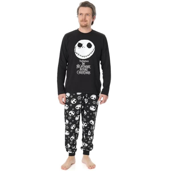 Nightmare Before Christmas Pyjamaset för män Black/White L