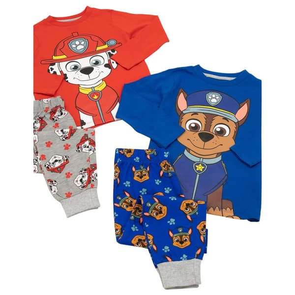 Paw Patrol Barn/Kids Chase & Marshall lång pyjamas (2 st.)