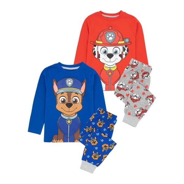 Paw Patrol Barn/Kids Chase & Marshall lång pyjamas (2 st.)