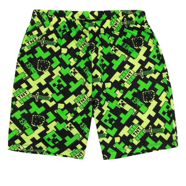 Minecraft Childrens/Kids Creeper Short Pyjama Set