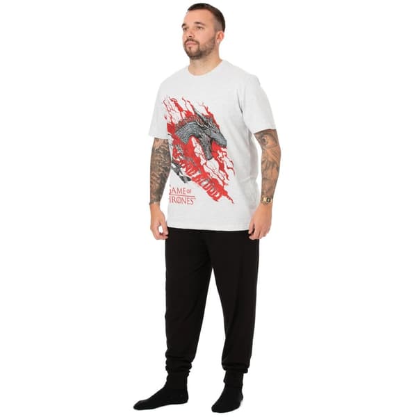 Game of Thrones Långt pyjamaset med eld och blod från Targaryen för män