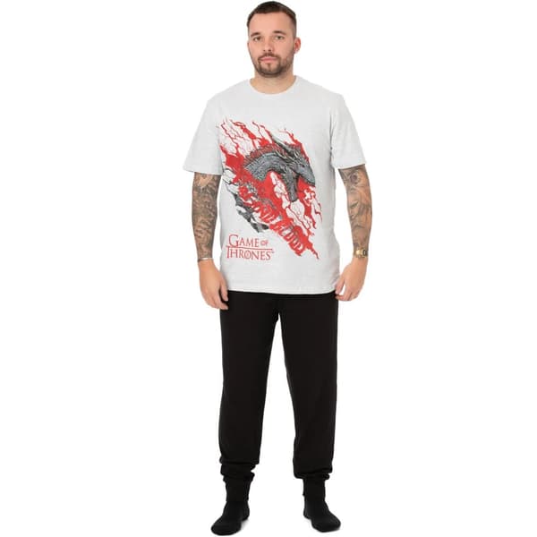 Game of Thrones Långt pyjamaset med eld och blod från Targaryen för män