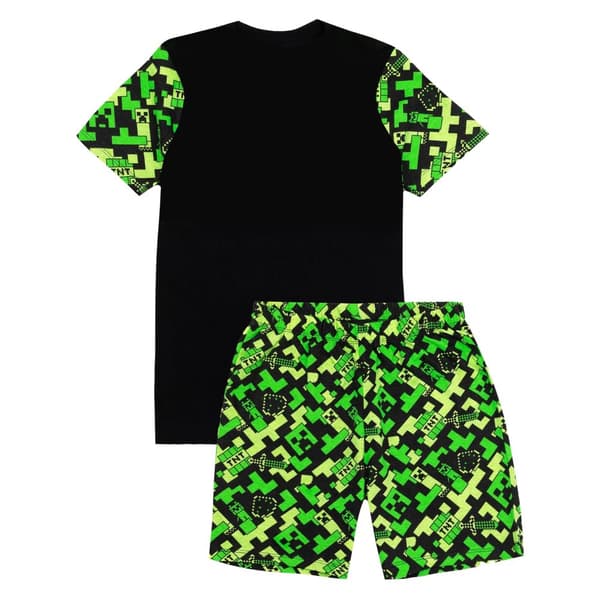 Minecraft Childrens/Kids Creeper Short Pyjama Set