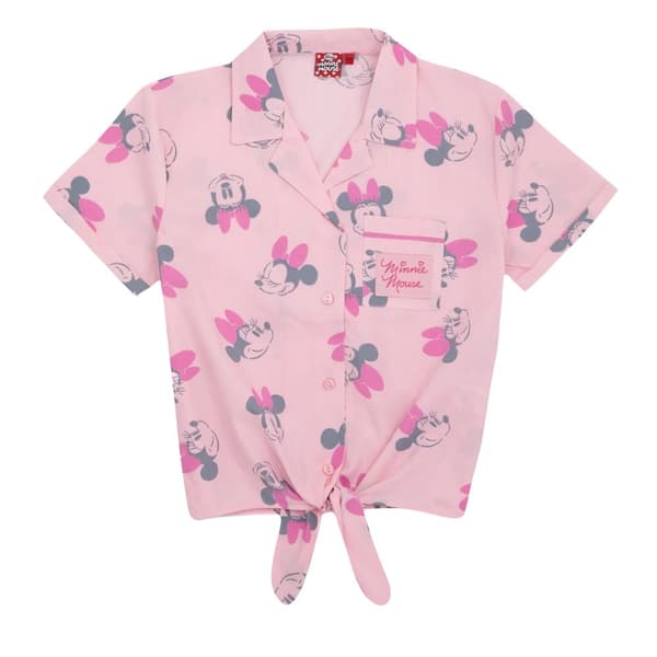 Disney Girls Minnie Mouse Short-Sleeved Pyjama Set