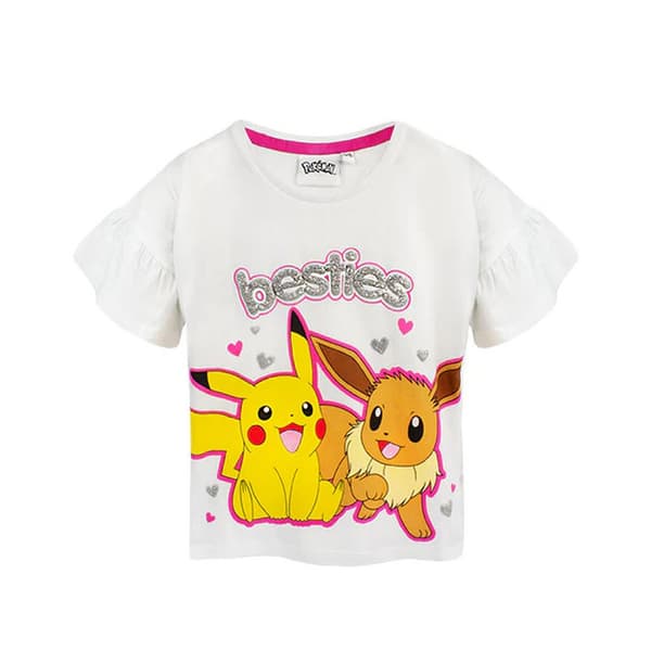 Pokemon Girls Besties Pikachu & Eevee Frill Long Pyjama Set