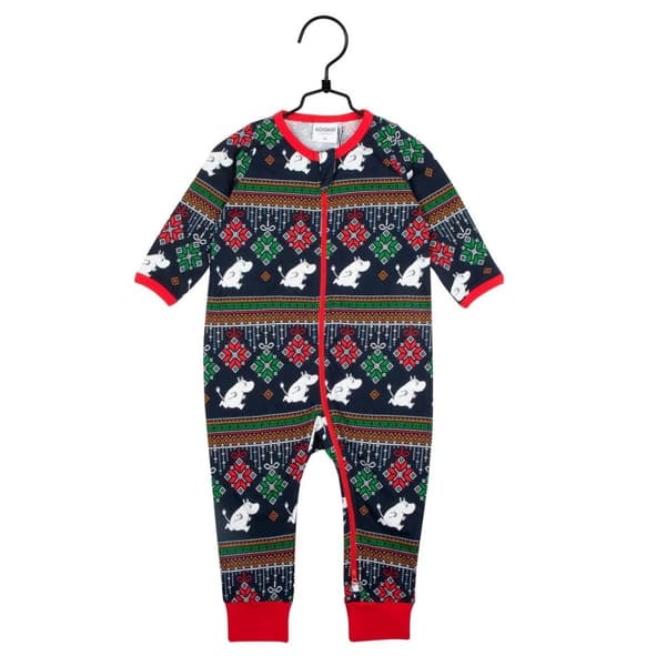 Mumin Jul-pyjamas baby mörkblå