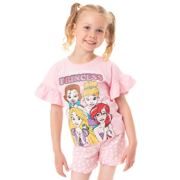 Disney Princess Kort pyjamasæt i bomuld til piger
