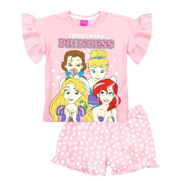 Disney Princess Kort pyjamasæt i bomuld til piger
