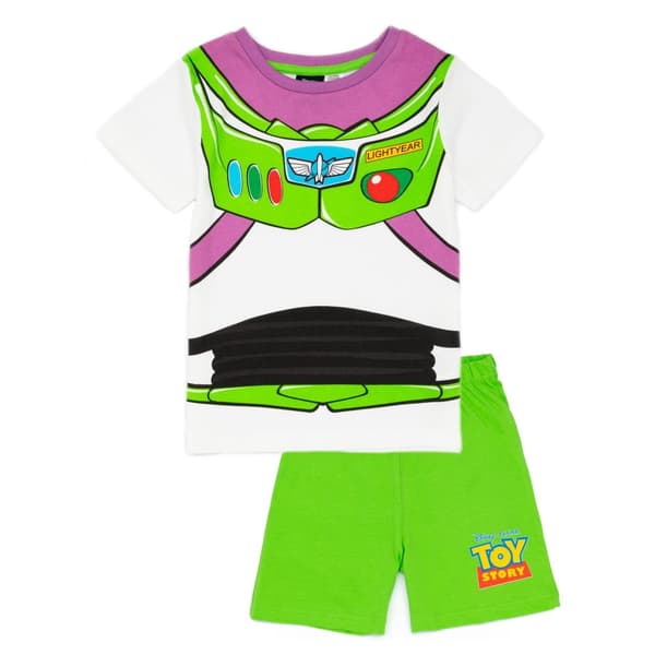 Toy Story Boys Buzz Lightyear Costume Short Pyjama Set Green 4-5 Years