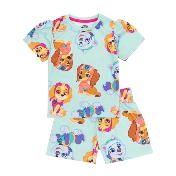 Paw Patrol Kort pyjamas för flickor (2-pack)