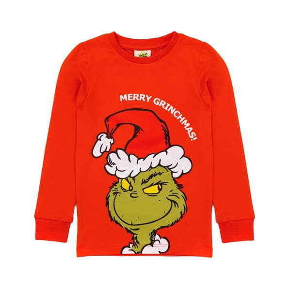The Grinch Childrens/Kids Long Leg Long-Sleeved Christmas Pyjama Set