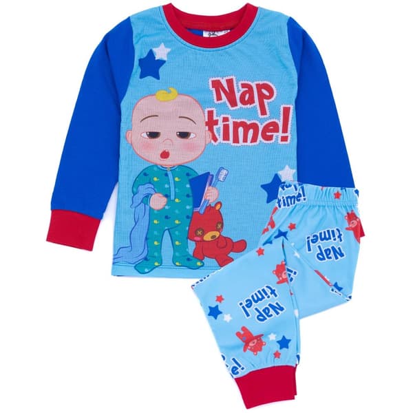 Cocomelon Långärmad pyjamas för pojkar - Nap Time Blue/Red 12-18 Months