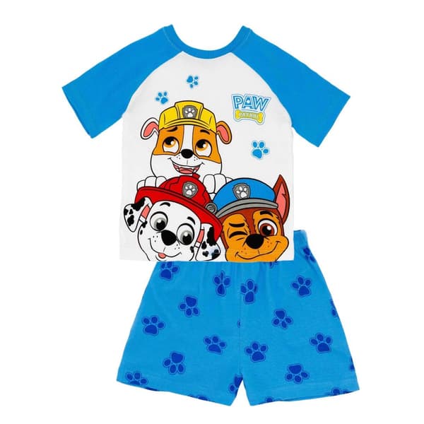 Paw Patrol Kortärmad pyjamas med tryck för pojkar Blue/White 12-18 Months