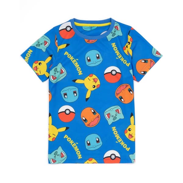 Pokemon Childrens/Kids Face Short Pyjama Set (Pack of 2)