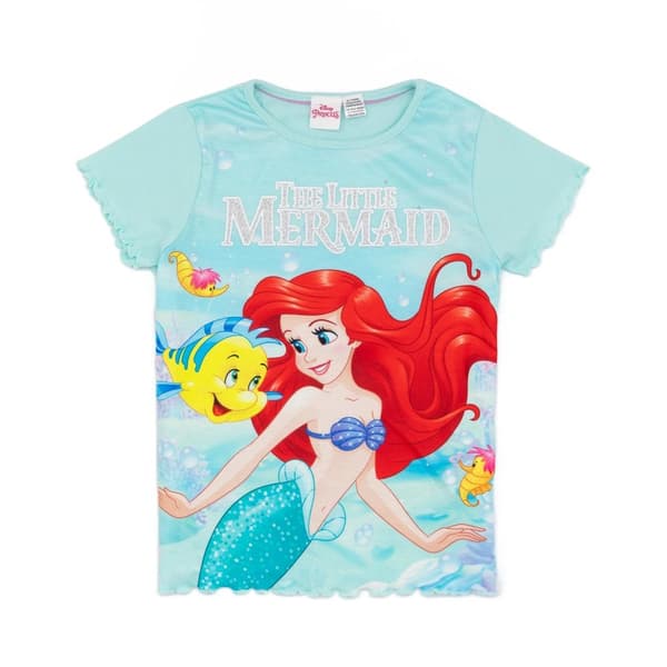 The Little Mermaid Kort pyjamas med tryck för flickor
