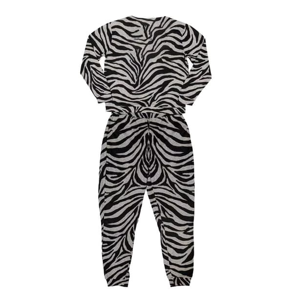 AC/DC Womens/Ladies Zebra Print Logo Long Pyjama Set