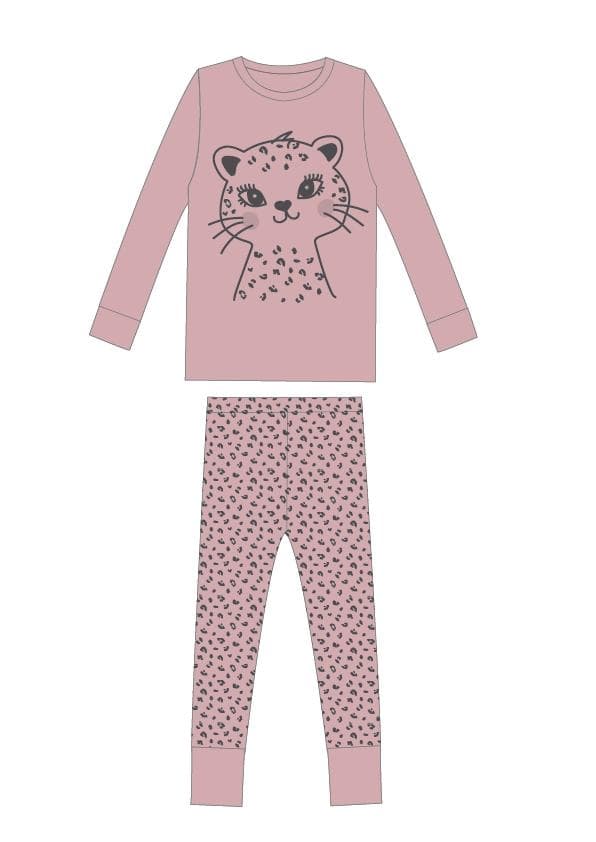 2-osainen pyjama, jossa Leopard 98/104