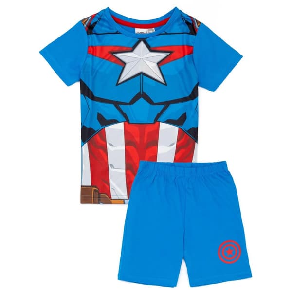 Captain America Boys Captain America Short Pyjama Set Blue/Red 6-7 Years