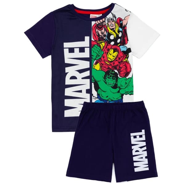 Marvel Kort pyjamasset med superhjälte för pojkar