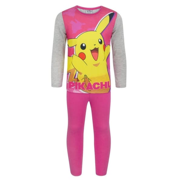 Pokemon Girls Pikachu Pyjama Set Pink 5-6 Years
