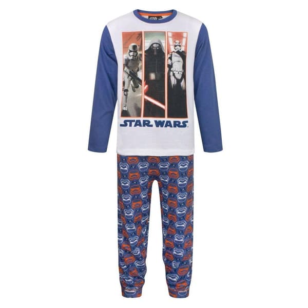 Star Wars: The Force Awakens Boys Panel Long Pyjama Set Blue 4 Years