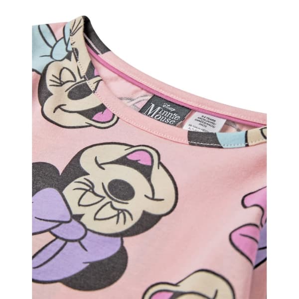 Disney Girls Minnie Mouse All-Over Print Long Pyjama Set