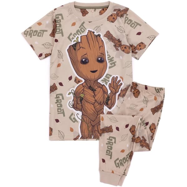 Guardians Of The Galaxy Pyjamasset med överdelstryck för pojkar I Am Groot Brown 8-9 Years Guardians Of The Galaxy Pyjamasset med överdelstryck för pojkar I Am Groot Brown 8-9 Years