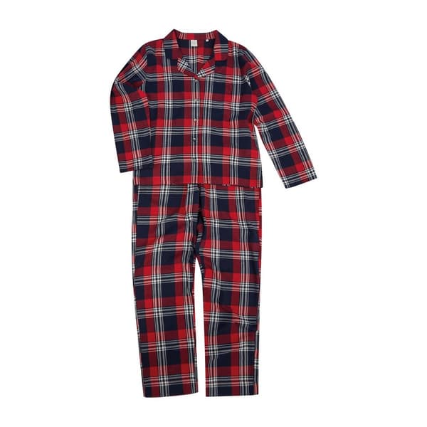 SF Womens/Ladies Tartan Long Pyjama Set