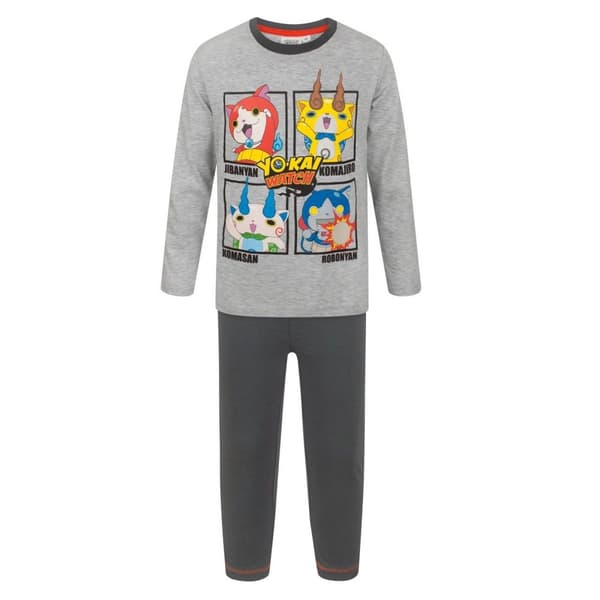 Yo-Kai Watch Childrens/Kids Character Panel Long Pyjama Set