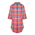 Miniatyrbilde 2 av 3: Forever Dreaming Womens/Ladies Checked Button-Down Nightshirt