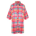 Miniatyrbilde 1 av 3: Forever Dreaming Womens/Ladies Checked Button-Down Nightshirt