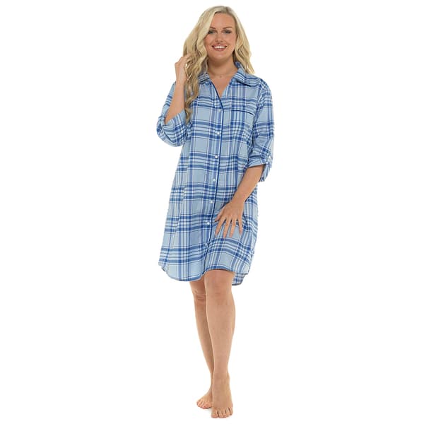 Foxbury Womens/Ladies Woven Check Boyfriend Nightshirt