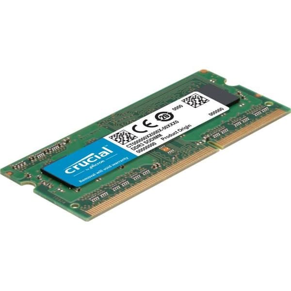 CRUCIAL - SO-DIMM DDR3 Bärbar datorminne - 8GB (1x8GB) - 1600 MHz - CAS 11 (CT102464BF160B)