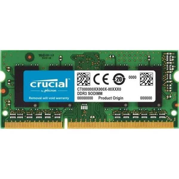 CRUCIAL 4GB DDR3L 1600 MT/s (PC3-12800) CL11 SODIMM 204pin 1,35V/1,5V Minne för Mac Singelplacerad