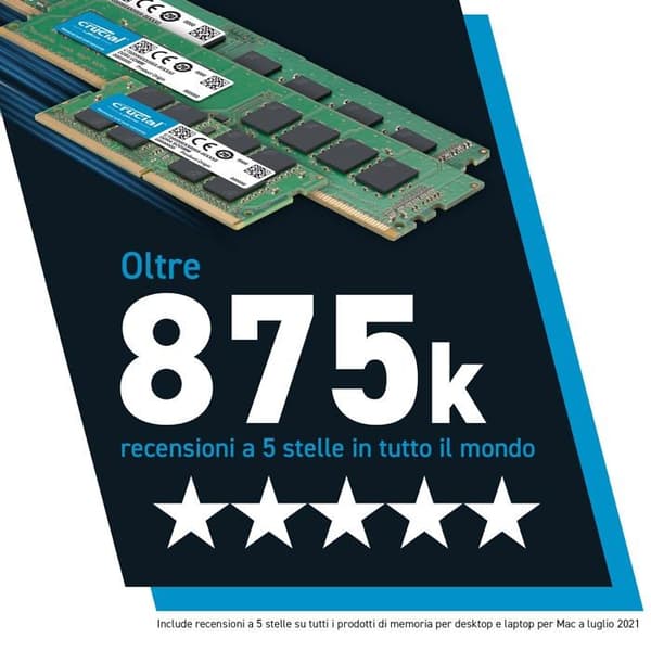 Avgörande RAM-minne - 8 GB DDR4 2666MHz CL19 - 288-stifts DIMM-teknik