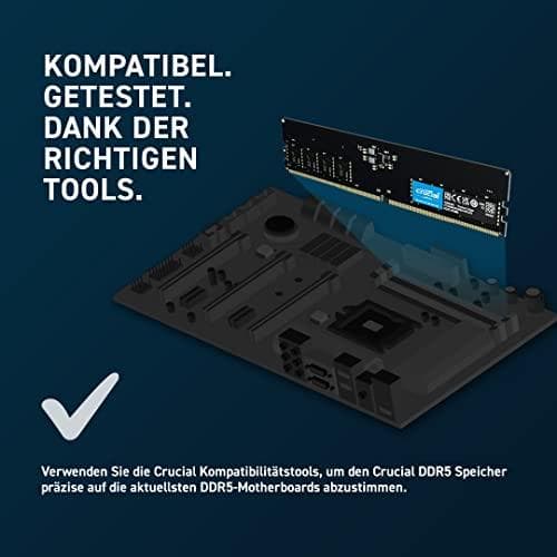 Crucial RAM - 32 GB - DDR5 4800 UDIMM CL40 Ikke bare hurtigere, det er simpelthen bedre. Gør din virksomhed klar til næste generations multi-core CPU'