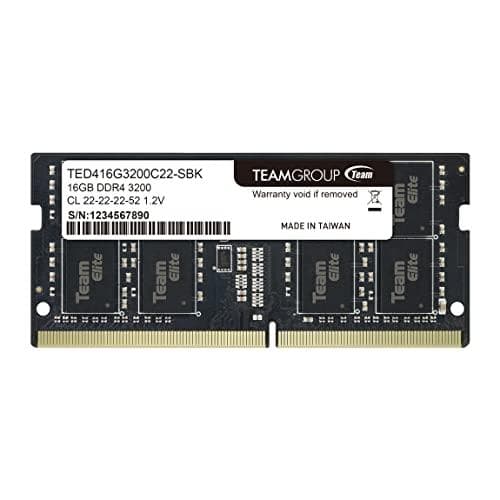 TEAM Elite - DDR4 - modul - 16 GB - SO DIMM 260-PIN - 3200 MHz / PC4-25600 - CL22 - 1,2 V - ubufferet - ikke-ECC (TED416G3200C22-S01)