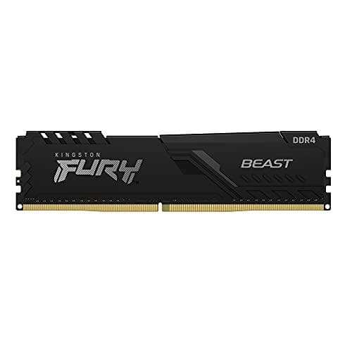Kingston FURY Beast - DDR4 - Kit - 64 GB: 4 x 16 GB - DIMM 288-PIN - 3200 MHz / PC4-25600 - CL16 - 1,35 V - ubufferet - ikke-ECC - sort (KF432C16BBK4/