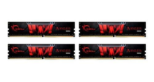 G.Skill AEGIS - DDR4 - 32GB: 4 x 8GB - DIMM 288-PIN - 3200MHz / PC4-25600 - CL16 - 1,35V - obuffrad - icke-ECC (F4-3200C16Q-32GIS)