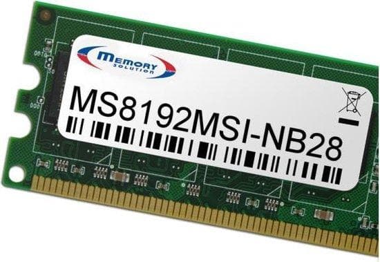 MemorySolution - DDR3L - 8GB - SO DIMM 204-PIN - 1600MHz / PC3L-12800 - 1,35V - obuffrad - icke-ECC - för MSI GE60, GE620, GE70