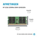 Miniatyrbillede 3 af 3: HP DDR4-modul 32GB SO DIMM 260-PIN 3200MHz/PC4-25600 ubuffret ikke-ECC til ENVY 34-c0032nb, 34-c0500nd, 34-c0500nz, 34-c0510nd, 34-c0510nd, 4-c0z0nd,