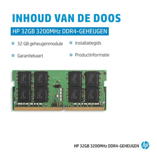 HP DDR4-modul 32GB SO DIMM 260-PIN 3200MHz/PC4-25600 ubuffret ikke-ECC til ENVY 34-c0032nb, 34-c0500nd, 34-c0500nz, 34-c0510nd, 34-c0510nd, 4-c0z0nd,