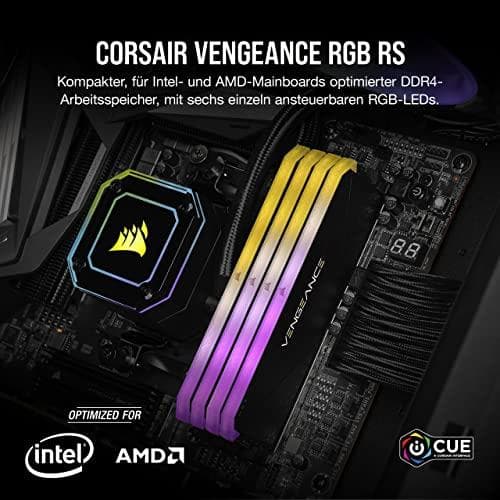 CORSAIR Vengeance RGB RS - DDR4 - modul - 8 GB - DIMM 288-PIN - 3200 MHz / PC4-25600 - CL16 - 1,35 V - obuffrad - icke-ECC - svart